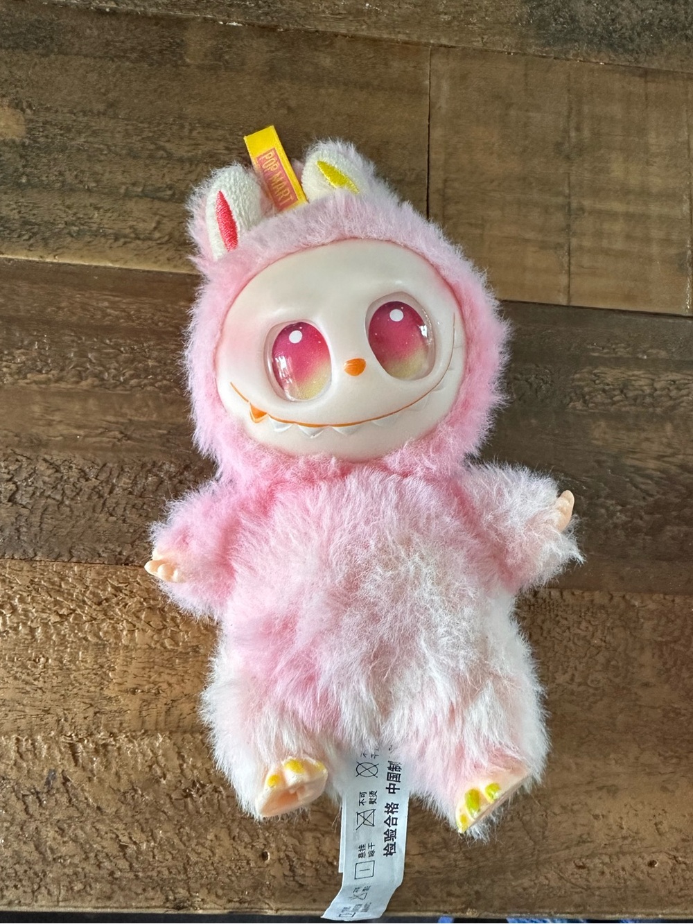Labubu Pink Plush Monster Pop Mart - Cute Fuzzy Kids Toy